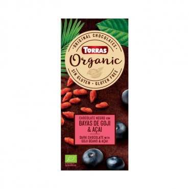 BIO TEMNA ČOKOLADA Z GOJI JAGODAMI IN ACAI PRAHOM, 100G